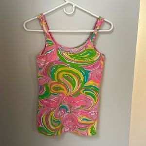 Lilly Pulitzer multi all nighter tabbie tank sz small.